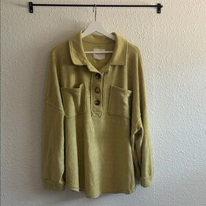 American Eagle Outfitters Olive Long Sleeve Top
